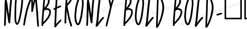 NumberOnly Bold Bold字体转换